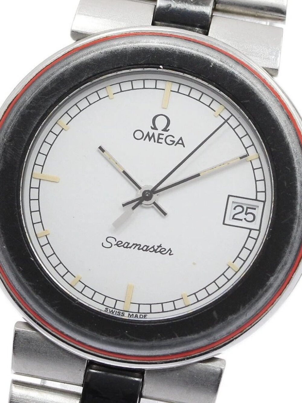 OMEGA Seamaster 396.1003 Date white Dial Quartz Boy's Watch
